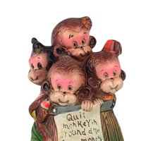 Vintage Monkey Barrel Ceramic Bank