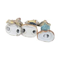 Vintage Ceramic Hobo Clown Figurine Trio