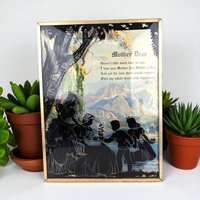 Vintage Mother Dear Silhouette Wall Hanging