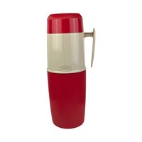 Vintage Red Thermos With Handle