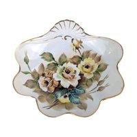 Vintage Ucagco Floral Ceramic Dresser Tray