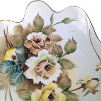 Vintage Ucagco Floral Ceramic Dresser Tray