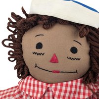 Vintage Raggedy Ann and Andy Plush Doll Pair