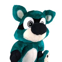 Vintage Nanco Bandit Green Raccoon Plush