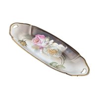 Suhl Germany Floral Celery & Dresser Tray