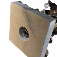 Vintage Italian Crystal and Marble Lidded Candy Dish