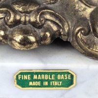 Vintage Italian Crystal and Marble Lidded Candy Dish