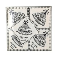 Vintage Monogram Welcome to Our House Coaster Set