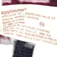 Pair of 1988 California Raisins Applause Bendable Plush Toys