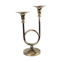 Vintage Brass Double Taper Candle Holder