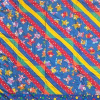 Handmade Vintage Clown Motif Throw Blanket