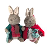 1980s Eden Toys Peter Rabbit and Mrs. Rabbit Plush Pair