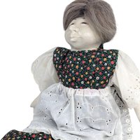 1970s Barbara Lorin Folk Art Porcelain Doll Pair