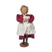 Vintage 12.5" Christmas Caroler Woman Figurine