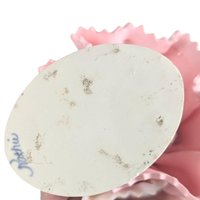 Vintage Handmade Clay Girl with Bunny Figurine