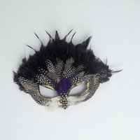 Vintage Applause Feathered Masquerade Half-Mask