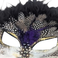 Vintage Applause Feathered Masquerade Half-Mask