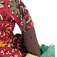 Vintage 14.5" Porcelain Island Doll in Floral Gown