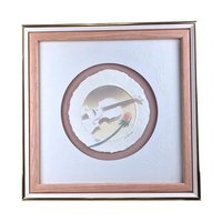 Vintage Wess 'Violin with Rose' Airbrushed Paper Art