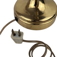 Vintage Double Brass Goose-Neck Table Lamp