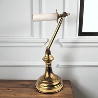 Vintage Adjustable Brass Pivot Desk Lamp