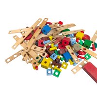 Vintage Lincoln Log Wood Toy Builder Set