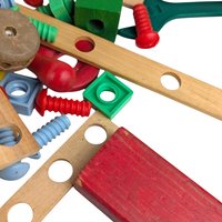 Vintage Lincoln Log Wood Toy Builder Set