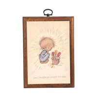 Vintage Betsey Clark Wooden Wall Plaque Pair