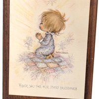 Vintage Betsey Clark Wooden Wall Plaque Pair