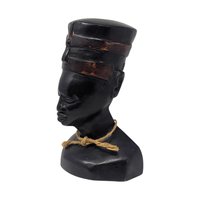 Vintage Handcrafted Wooden Queen Nefertiti Bust