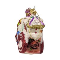 2003 Fitz and Floyd Holiday Treasures Glass Train Ornament