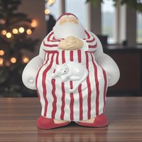 Vintage Dept 56 Silhouette 'Cat Nap' Santa Figure