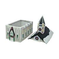 Vintage Claire Burke Ceramic Church Tealight Holder Handpainted