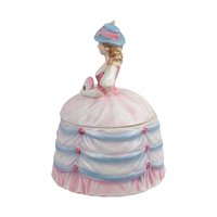 Vintage 'Crinoline Lady' Andrea Ceramic Powder Box