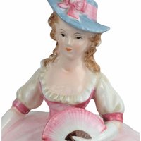 Vintage 'Crinoline Lady' Andrea Ceramic Powder Box
