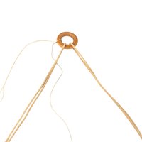 Vintage Green and Gold Porcelain Swinging Clown Doll