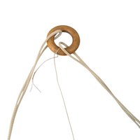 Vintage Purple and Blue Porcelain Swinging Clown Doll