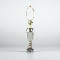 Vintage Hollywood Regency Crystal Pineapple Lamp with Prisms