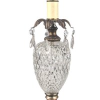 Vintage Hollywood Regency Crystal Pineapple Lamp with Prisms