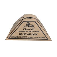 Vintage Churchill Classic Blue Willow 3 Piece Ceramic Set