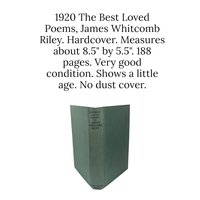 1920 The Best Loved Poems James Whitcomb Riley