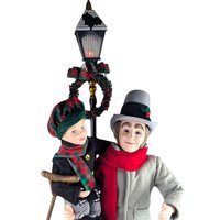 Vintage Holiday Creations Scrooge and Tiny Tim Animated Figure