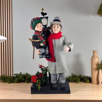 Vintage Holiday Creations Scrooge and Tiny Tim Animated Figure