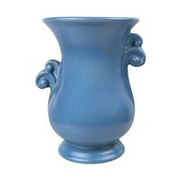 Vintage Blue Rumrill Ceramic Vase