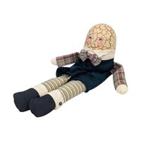 Vintage Wooden Crackle Egg Figure