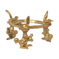 Vintage Metal Rabbit Easter Egg Holder