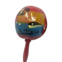 1970s Handpainted Mexican Maracas Pair