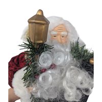 Vintage Burgundy Damask Santa Tree Topper
