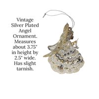 Vintage Silver Plated Praying Angel Ornament