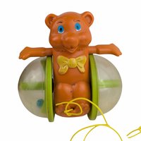 1979 Fisher Price Bob Along Bear Pull Toy